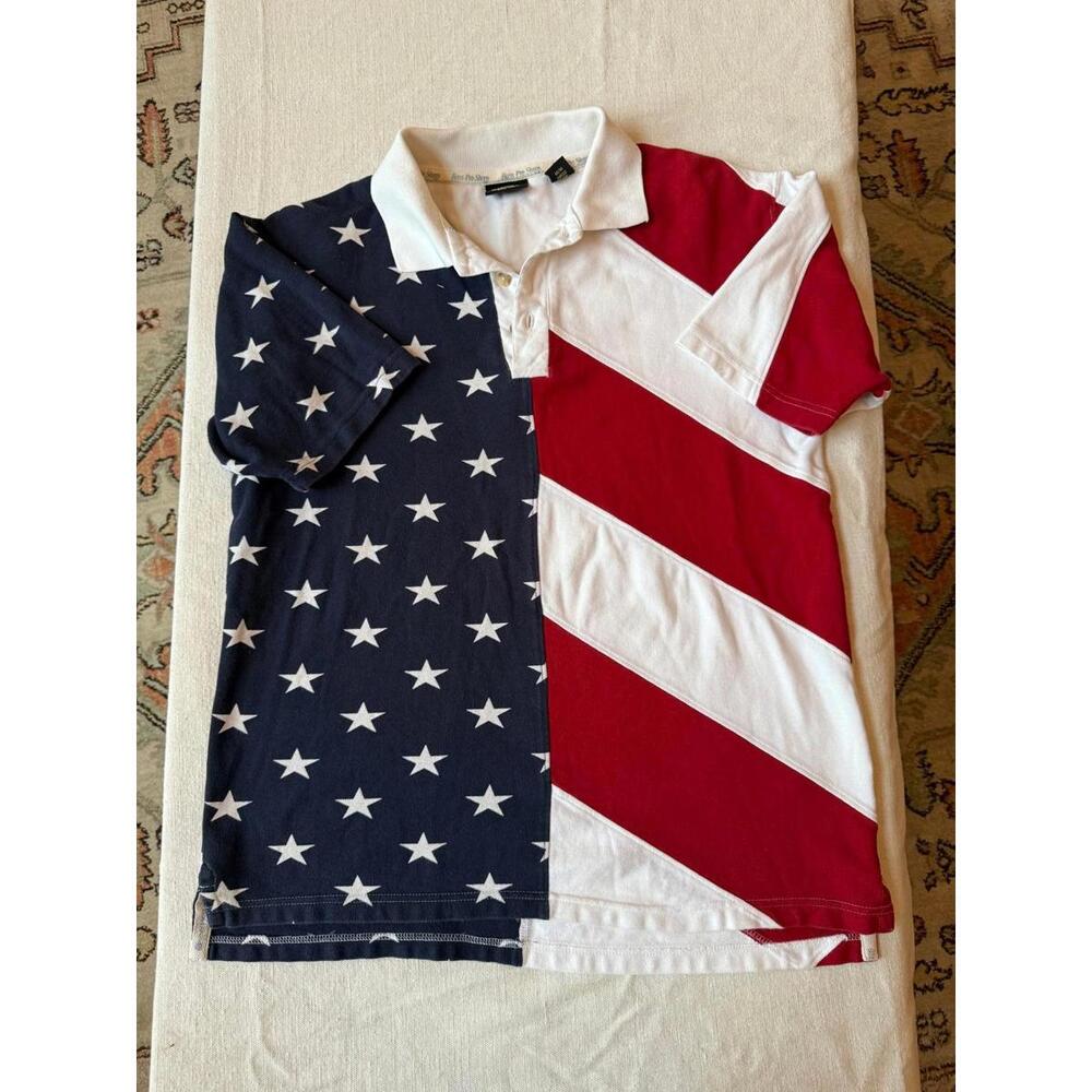 Basspro American Flag polo Size Medium